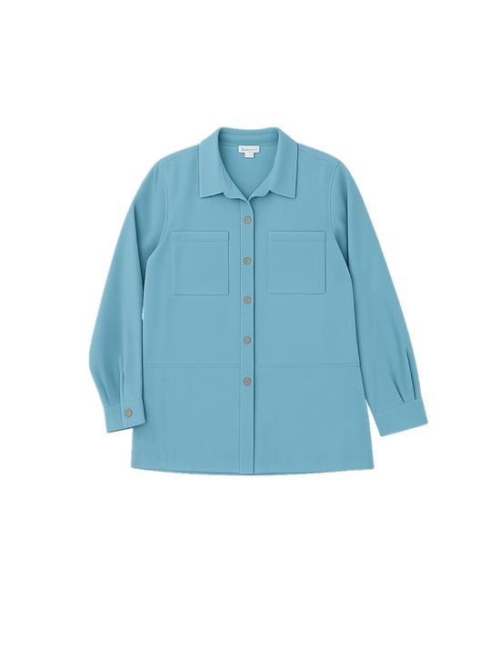 Alfred Dunner Tops - Women's Alfred Dunner Button-Up Shirt Size 10 Blue
116